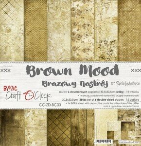 Paper pad Brown Mood 30.5x30.5cm p/6vel