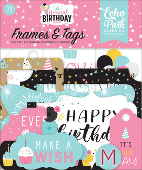 Frames&amp;Tags roze Magical Birthday p/33st
