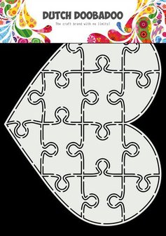 Card Art puzzel hart A5 p/st