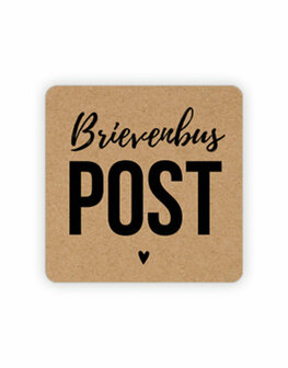 Sticker Brievenbuspost 35x35mm p/20st kraft