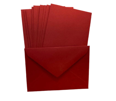 Envelop rood 7x10cm p/10st 