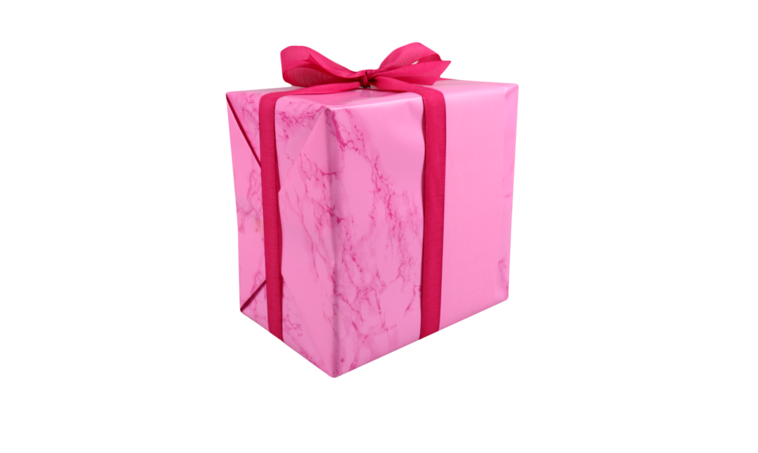Inpakpapier roze marble 30cm p/5mtr