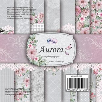 Paper pad Aurora 15.25x15.25cm p/24vel