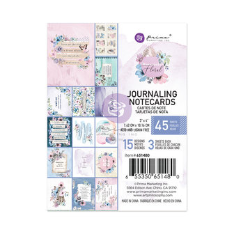Cards 7.5x10cm Watercolor Floral p/45vel journaling cards