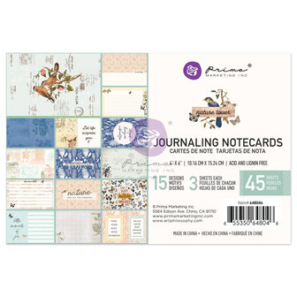 Cards 10x15cm Nature lover p/45vel journaling cards