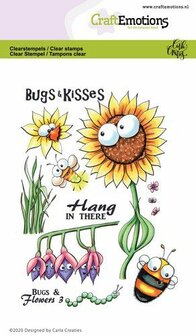 Clear stamps A6 Bugs &amp; flowers3 p/st