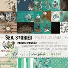 Project life cards 30.5x30.5cm Sea stories p/vel