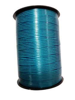 Krullint streep aquablauw 10mm p/250mtr 