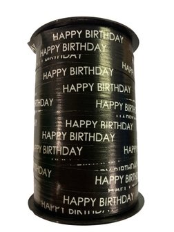 Krullint zwart 10mm p/10mtr Happy Birthday