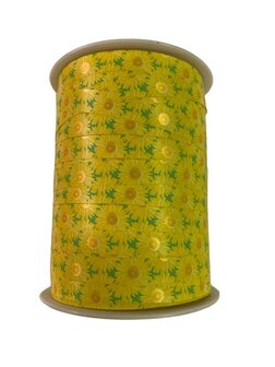 Krullint madelief 10mm p/5mtr geel/groen