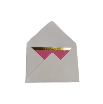 Envelop wit 4.4x3cm p/10st met kaartje klein