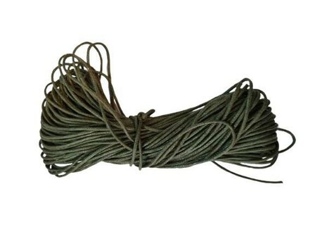 Wax koord legergroen 1.5mm p/20mtr