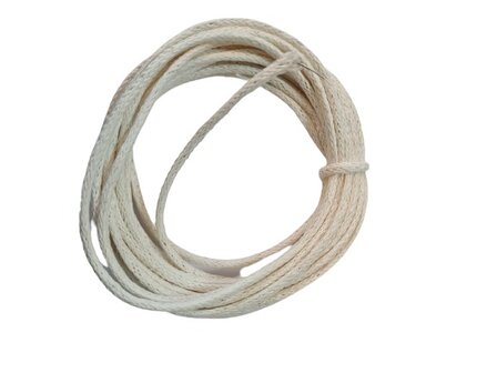 Papery cord wit 4mm p/5mtr