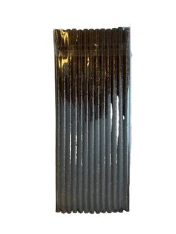 Rietjes zwart effen p/25st
