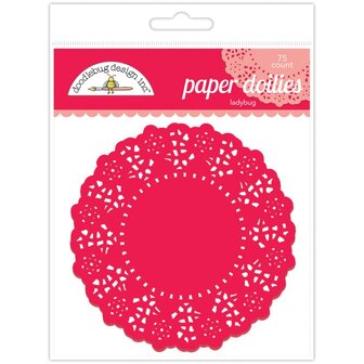 Doilies rood 11.4cm p/5st