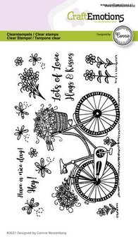 Clear stamps A6 fiets Have a nice day p/st