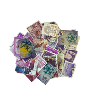 Postzegels set paars p/50st