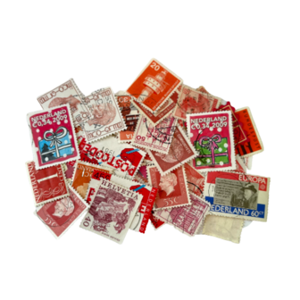 Postzegels set rood p/50st