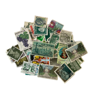 Postzegels set groen p/50st