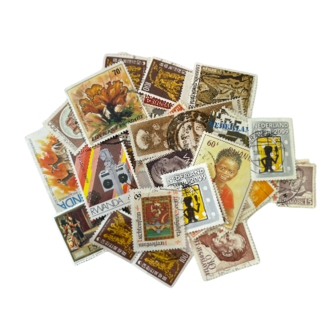 Postzegels set bruin p/50st