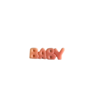 Flatback baby roze 3.8x1.2cm p/st