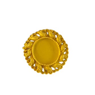 Ornament geel rond 4.5cm p/st 