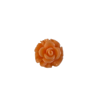Flatback oranje mini roos 1cm p/st