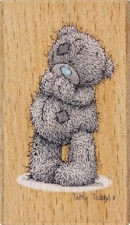 Me to you beertje knuffel 7.3x4.4cm p/st houten stempel