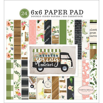 Paper pad 15x15cm Spring market p/24vel