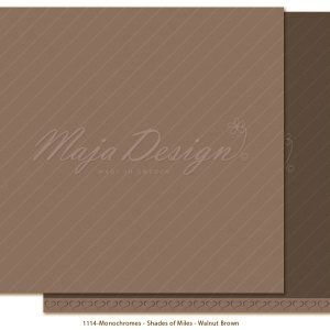 Scrappapier Walnut brown Shades of Miles 30.5x30.5cm p/vel monochromes