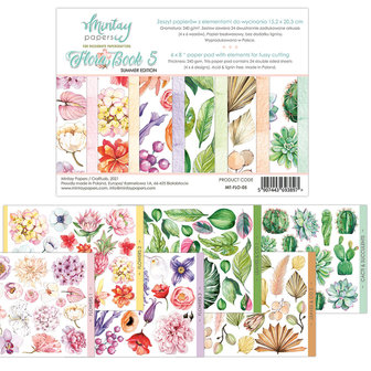 Paper pad Flora Book 5 15.2x20.3cm p/24vel