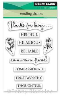 Clear stamp Sending thanks A7 p/10st