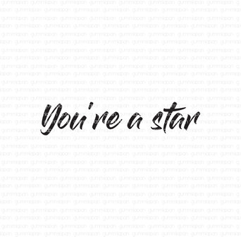 Stamp You&#039;re a star 40x8mm p/st rubber unmounted