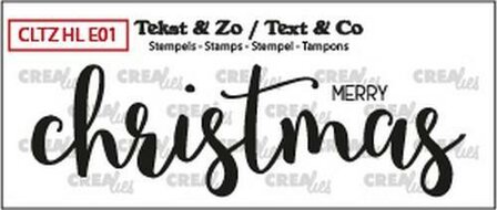 Clear stamp Handlet merry christmas inline p/st Text &amp; Co