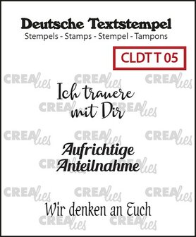 Clear stamp Trauern 05 p/st Tekst 
