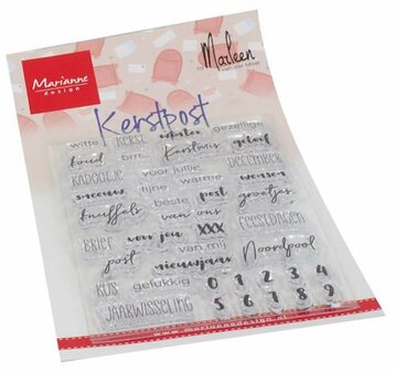 Clear stamp kerst post p/st