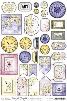 Cardboard die cuts Summer flowers A4 p/vel
