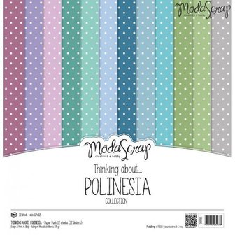 Paper pad 30.5x30.5cm polinesia p/12vel 