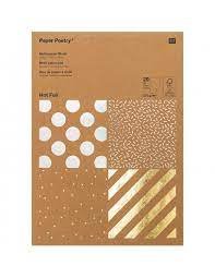 Paper pad motief met hotfolie A4 p/20vel