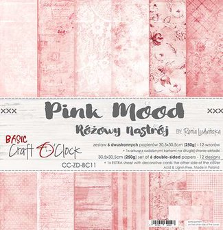 Paper pad 30.5x30.5cm Pink mood p/6vel