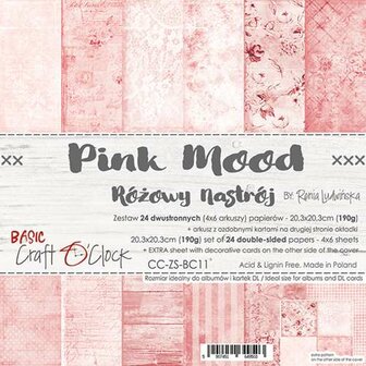Paper pad 20.3x20.3cm Pink mood p/24vel