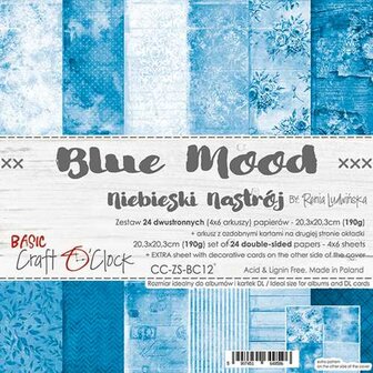 Paper pad 20.3x20.3cm Blue mood p/24vel