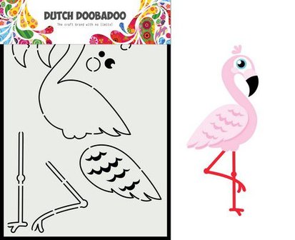 Card Art Built up flamingo A5 p/st