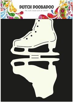 Card art Ice skate schaats A4 p/st 