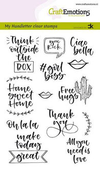 Clear stamp Think outside quotes A6 p/st