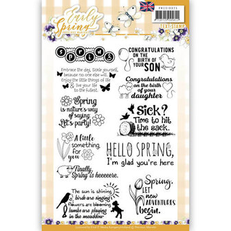 Clear stamp Early spring text stamp p/st