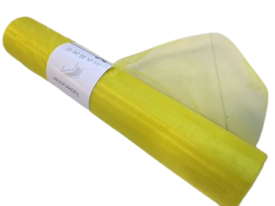 Tafelrunner geel organza 28cm p/10mtr