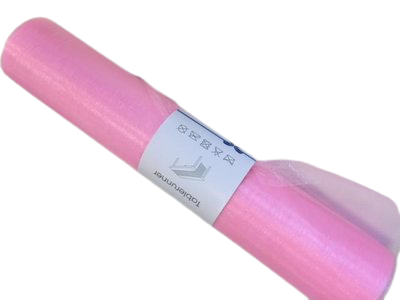 Tafelrunner roze organza 28cm p/10mtr
