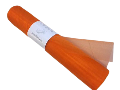 Tafelrunner oranje organza 28cm p/10mtr