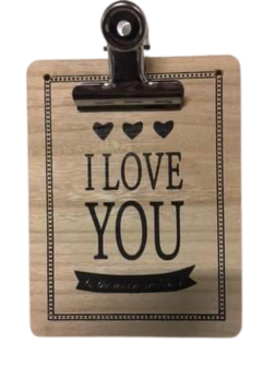 Klembord met tekst I love you to the moon and back 13x17cm p/st